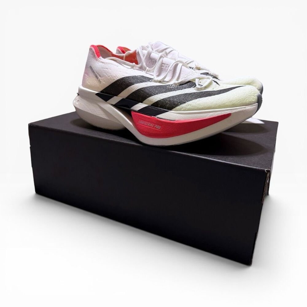 Adidas Adizero Prime X 3.0 Strung JR2597 White Red Black Running Mens size 8.5